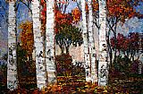Glorious Canvas Paintings - Glorious Day in the Birches